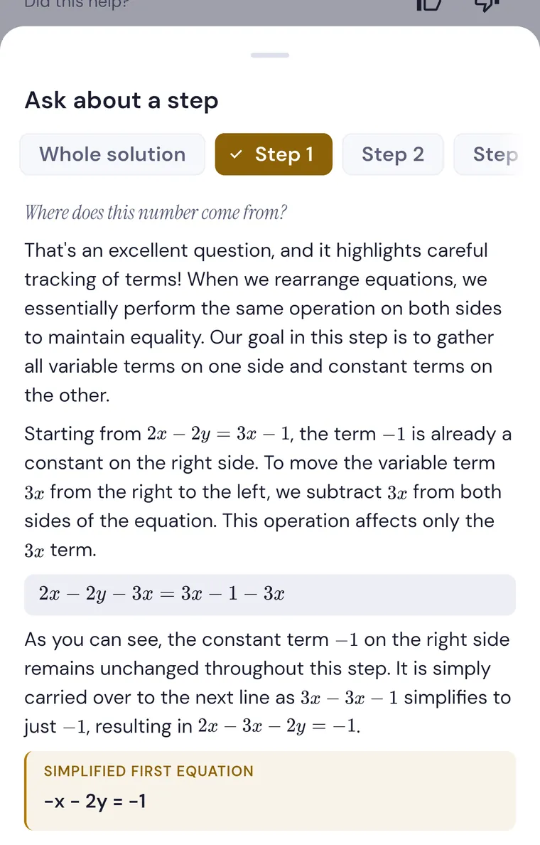 Versper Ask about a step sheet answering “Where does this number come from?”